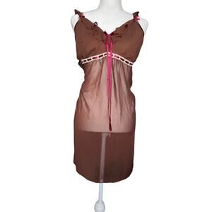 Vintage brown plus size baby doll sz 2x